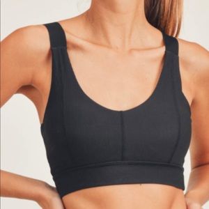 NWT Mono B Adjustable Strap Sports Bra - 1XL Black